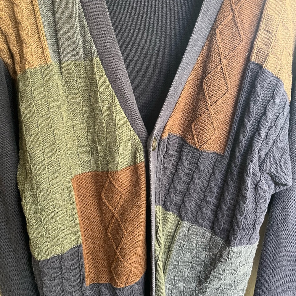 Orvis Patchwork Cardigan Sweater - image 3